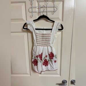 Monnalisa Chic 100% Cotton rose Embroidered Girls Blouse